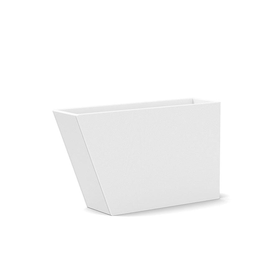 Tessellate Jut Planter planter Loll Designs Cloud White Jut 18 Slim 