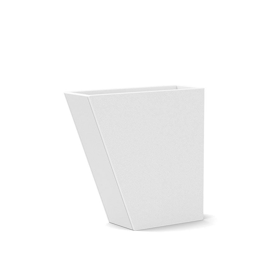 Tessellate Jut Planter planter Loll Designs Cloud White Jut 24 Slim 