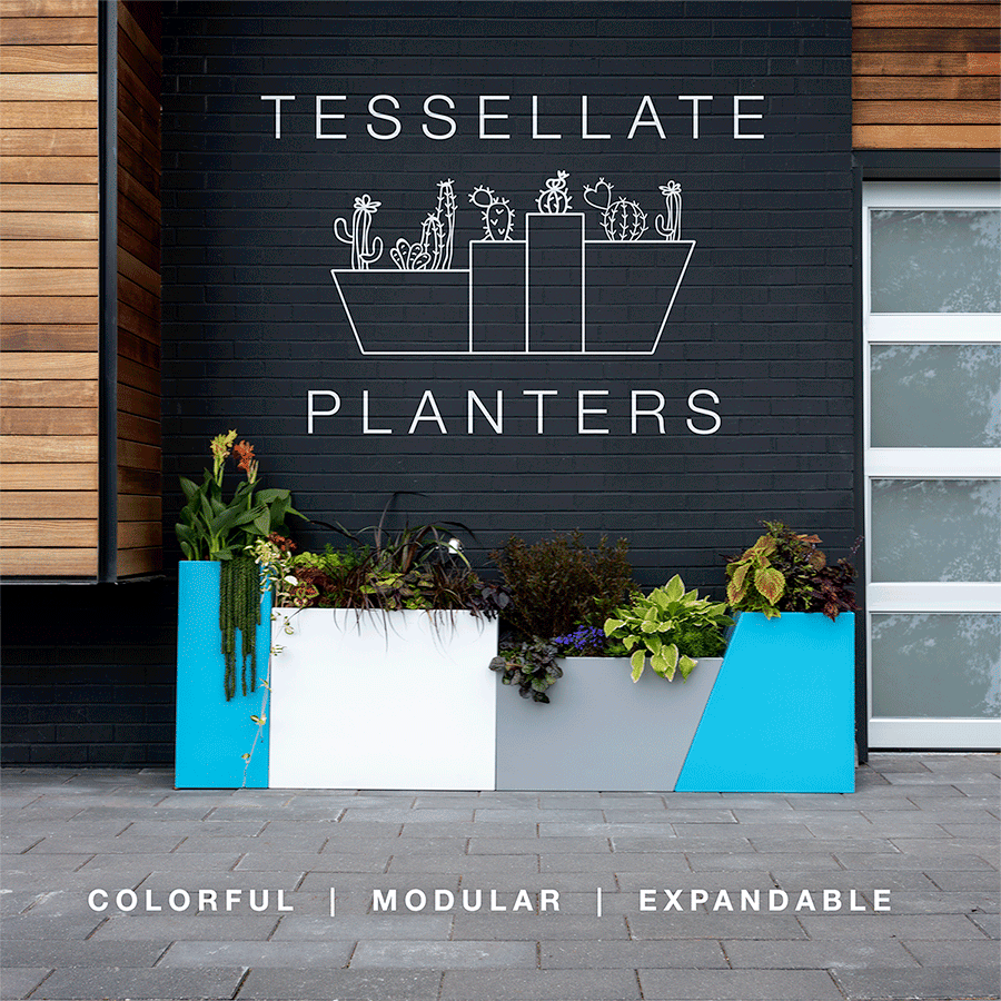 Tessellate Square Planter planter Loll Designs 