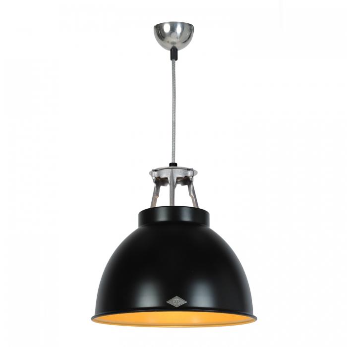 Titan Size 1 Pendant Light suspension lamps Original BTC Black with Bronze Interior 