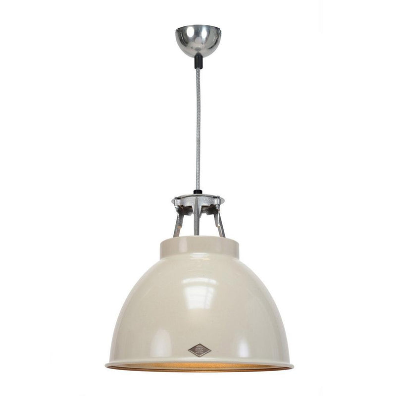 Titan Size 1 Pendant Light suspension lamps Original BTC Putty with Bronze Interior 