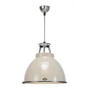 Titan Size 1 Pendant Light suspension lamps Original BTC Putty Grey with etched diffusor 