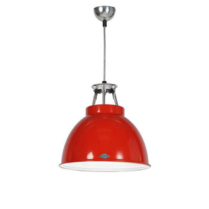 Titan Size 1 Pendant Light suspension lamps Original BTC Red with White Interior 