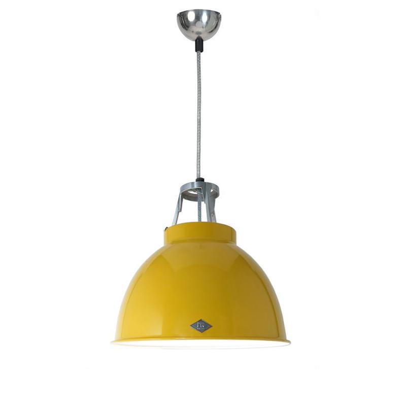 Titan Size 1 Pendant Light suspension lamps Original BTC Yellow with White Interior 