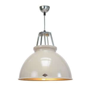 Titan Size 3 Pendant Light suspension lamps Original BTC Putty Grey with Bronze Interior 