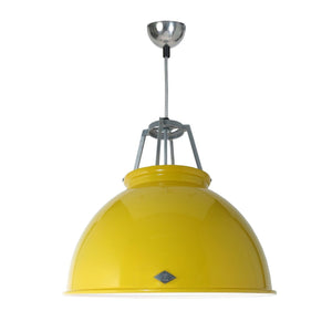 Titan Size 3 Pendant Light suspension lamps Original BTC Yellow with White Interior 