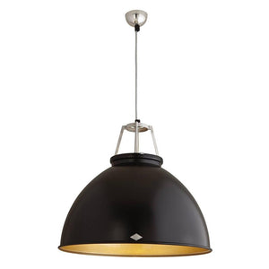 Titan Size 5 Pendant Light suspension lamps Original BTC Black with bronze interior 