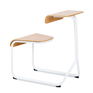 Toboggan Chair Desk office Knoll Bright White with wood top + $34.00 