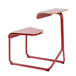 Toboggan Chair Desk office Knoll Dark Red with accent laminate top + $81.00 
