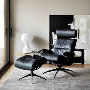 Tokyo Star Adjustable Headrest Chair and Ottoman Office Chair Stressless 
