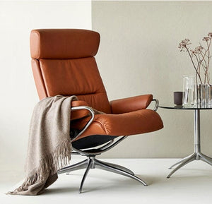 Tokyo Chair w/Adjustable headrest & Ottoman Star Base CA Modern Home 