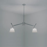 Tolomeo Double Shade Suspension Lamp hanging lamps Artemide 10" Fiber 