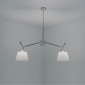 Tolomeo Double Shade Suspension Lamp hanging lamps Artemide 12" Fiber 