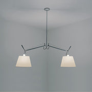 Tolomeo Double Shade Suspension Lamp hanging lamps Artemide 14" Parchment 