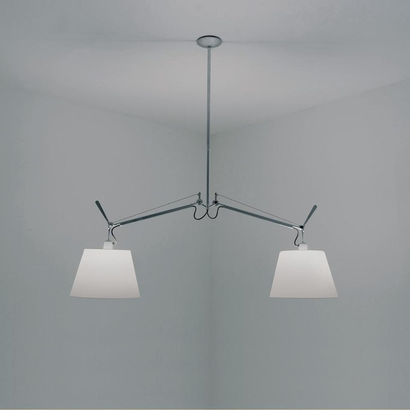 Tolomeo Double Shade Suspension Lamp hanging lamps Artemide 14" Fiber 