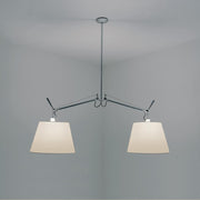 Tolomeo Double Shade Suspension Lamp hanging lamps Artemide 17" Parchment 
