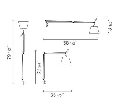 Tolomeo Mega LED Table Clamp Lamp Table Lamps Artemide 