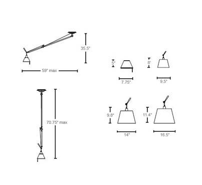 Tolomeo Off-Center Suspension Lamp hanging lamps Artemide 