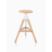 Tom & Jerry Stool bar seating Magis Jerry Stool - 26" H Max Natural Beech & White 