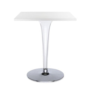 Top Top Side Table Dining Tables Kartell Glossy White Square Top - Round Leg & Base 
