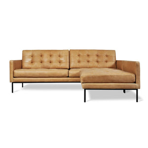 Towne Bi-Sectional Sofa Gus Modern Canyon Whiskey Leather 