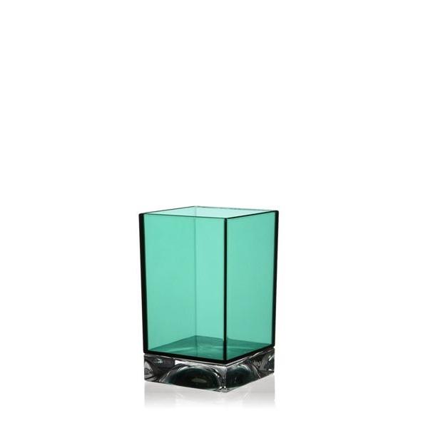 Boxy Toothbrush Holder Accessories Kartell Transparent Aquamarine 