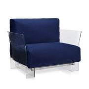 Pop Chair Lounge Chair Kartell Transparent Blue 