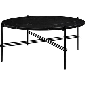 TS Round Coffee Table - Marble Top Tables Gubi Black Black Marquina Marble Medium: Dia 31.5"