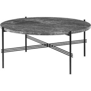 TS Round Coffee Table - Marble Top Tables Gubi Black Grey Emperador Marble Medium: Dia 31.5"