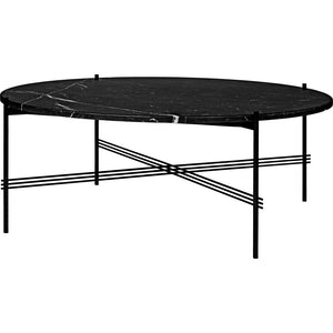 TS Round Coffee Table - Marble Top Tables Gubi Black Black Marquina Marble Large: Dia 41.3"