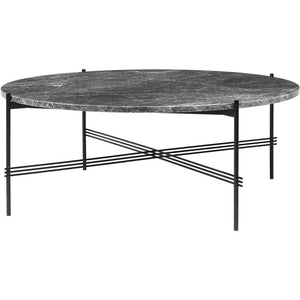 TS Round Coffee Table - Marble Top Tables Gubi Black Grey Emperador Marble Large: Dia 41.3"