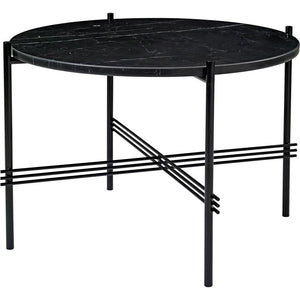 TS Round Coffee Table - Marble Top Tables Gubi Black Black Marquina Marble Small: Dia 21.7"