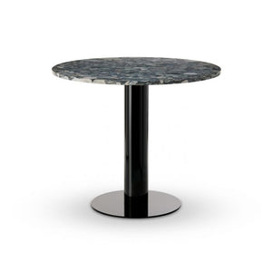 Tube Dining Table Dining Tables Tom Dixon Black Base /Pebble Marble 900 MM 