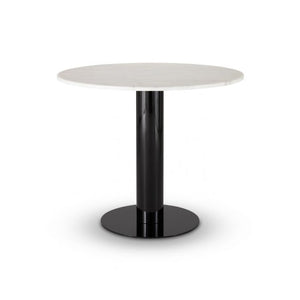 Tube Dining Table Dining Tables Tom Dixon Black Base /White Marble 900 MM 