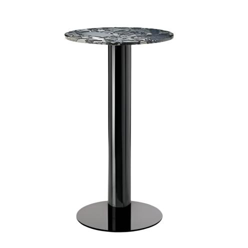 Tube High Table Dining Tables Tom Dixon Black Base /Pebble Marble Small: 600 MM 