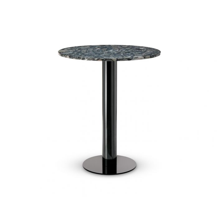 Tube High Table Dining Tables Tom Dixon Black Base /Pebble Marble Large: 900 MM 