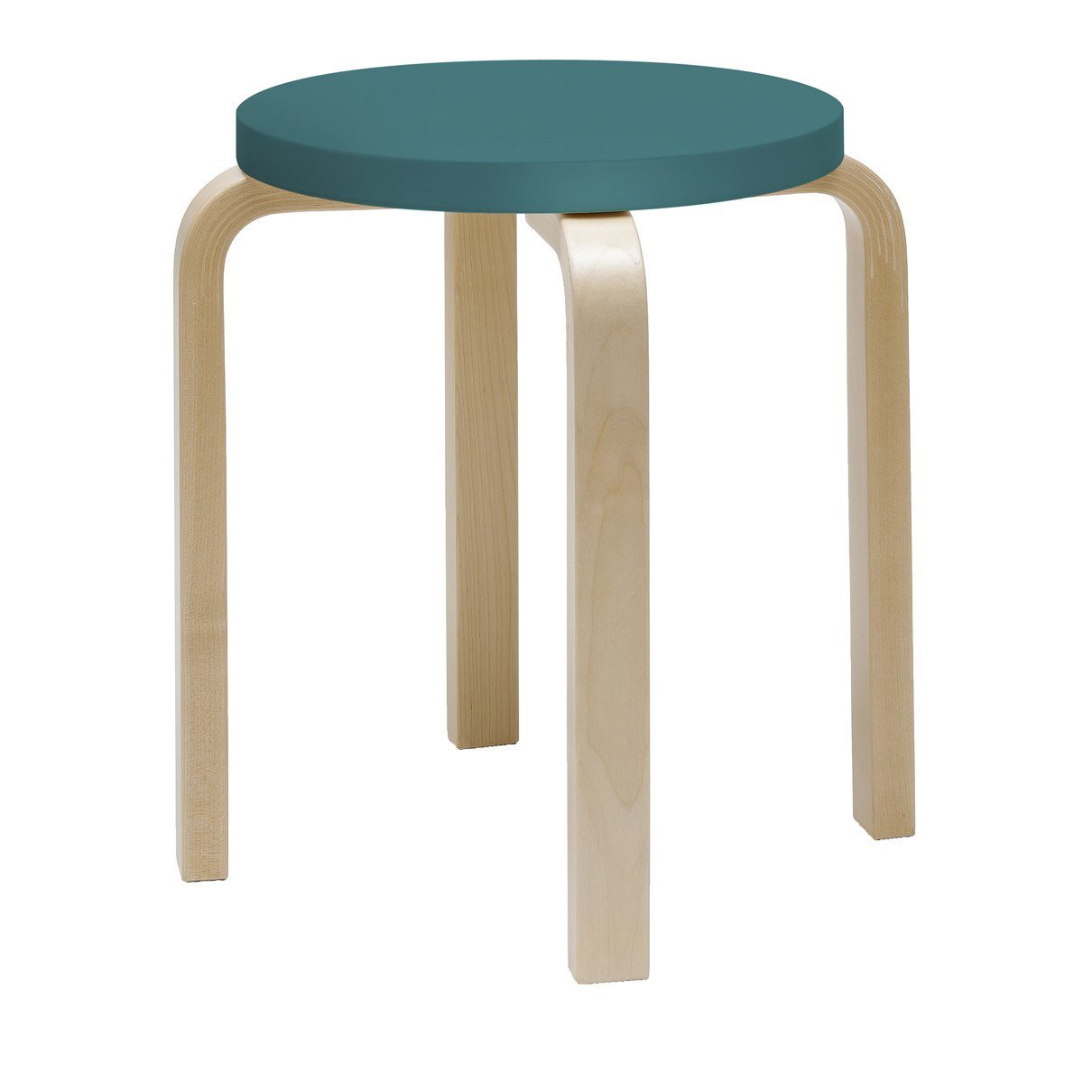 Stool E60 Stools Artek Lacquered Turquoise Seat 