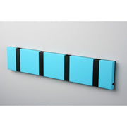 Knax Horizontal Colored Coat Hook Coat Hooks Loca 4 hooks Black Turquoise