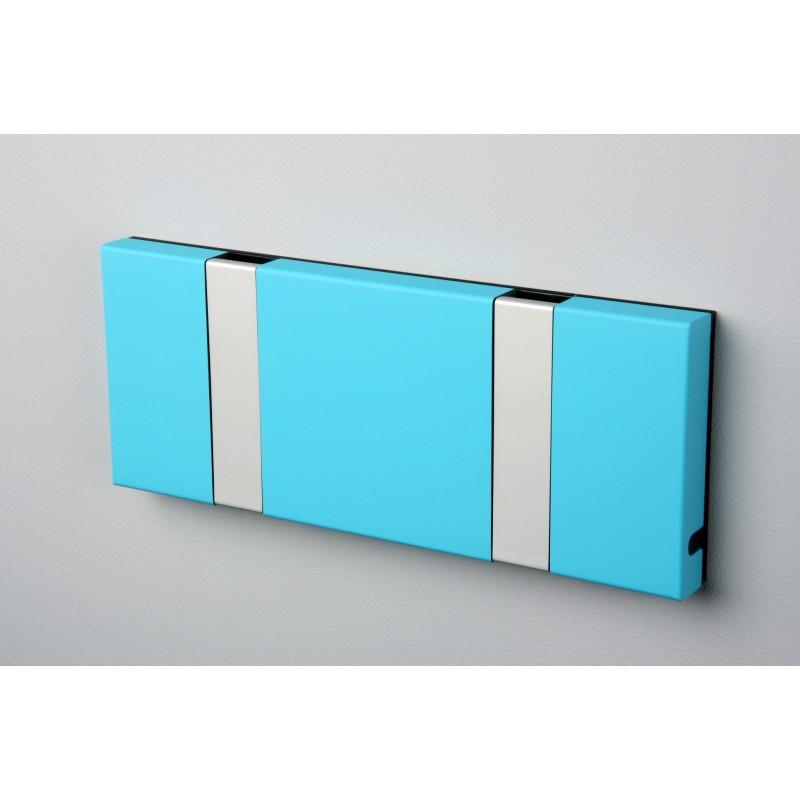 Knax Horizontal Colored Coat Hook Coat Hooks Loca 2 hooks Aluminum Turquoise