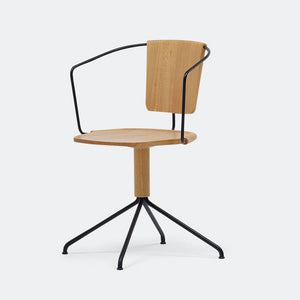 Uncino Chair Chairs Mattiazzi Version B Natural Oak/Blk Frame 