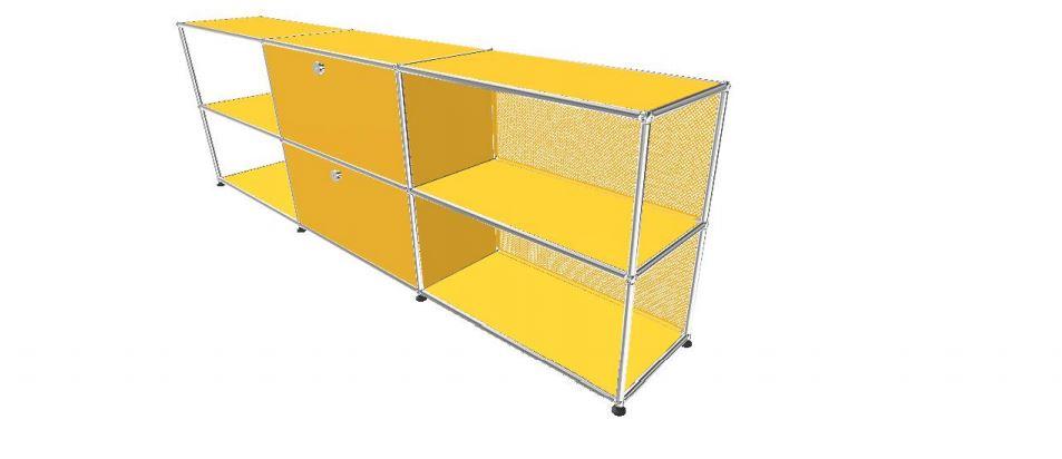 USM Haller TV Media - 6 compartments - Perforated back 1.10 storage USM 