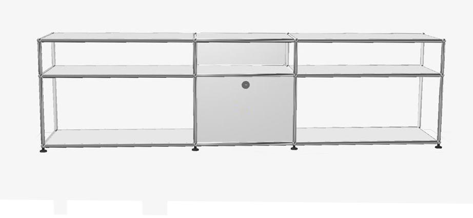 USM Haller TV Media - 6 compartments - 1.12 storage USM Pure White 