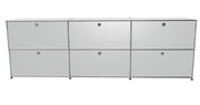 USM Haller Credenza - 6 compartments 1.5 storage USM Pure White 