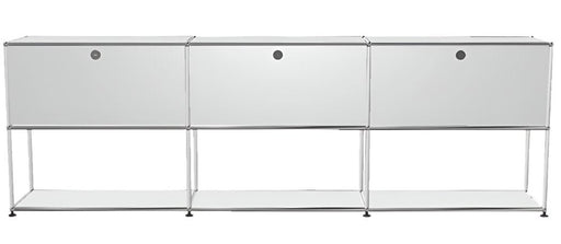 USM Haller Credenza - 6 compartments - 3 open -3 closed - 1.6 storage USM Pure White 