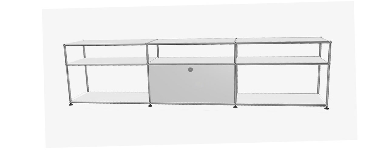 USM Haller TV Media - 6 compartments - 1.9 storage USM Pure White 