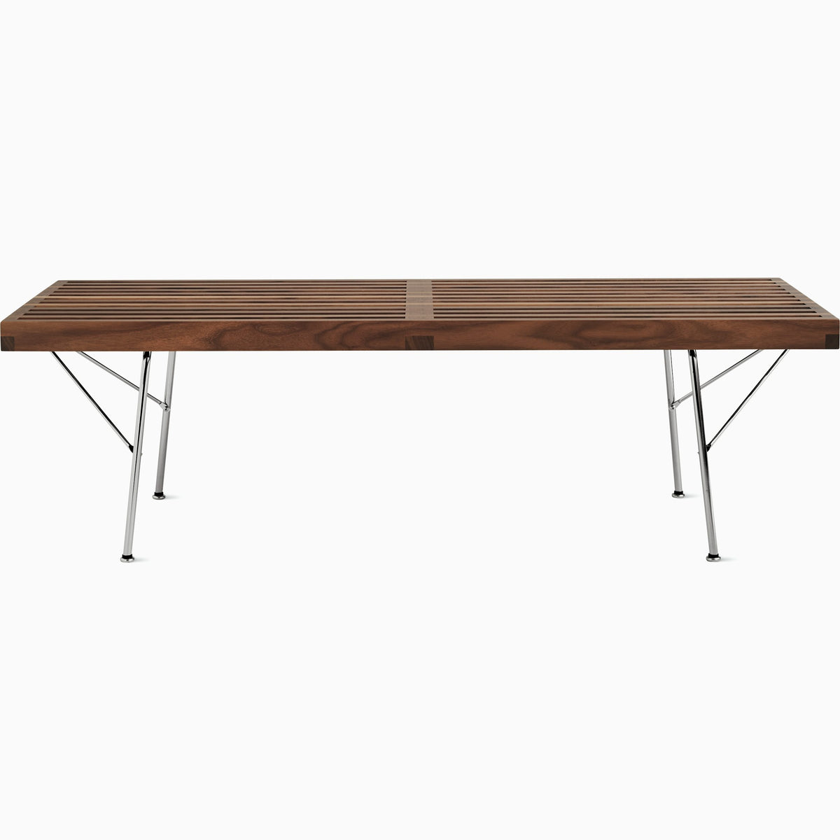 Nelson Bench Benches herman miller 48-inches Wide Metal Base +$100.00 Walnut Slat Finish +$740.00
