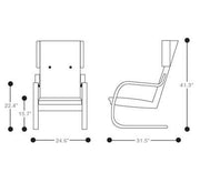 Armchair 401 lounge chair Artek 