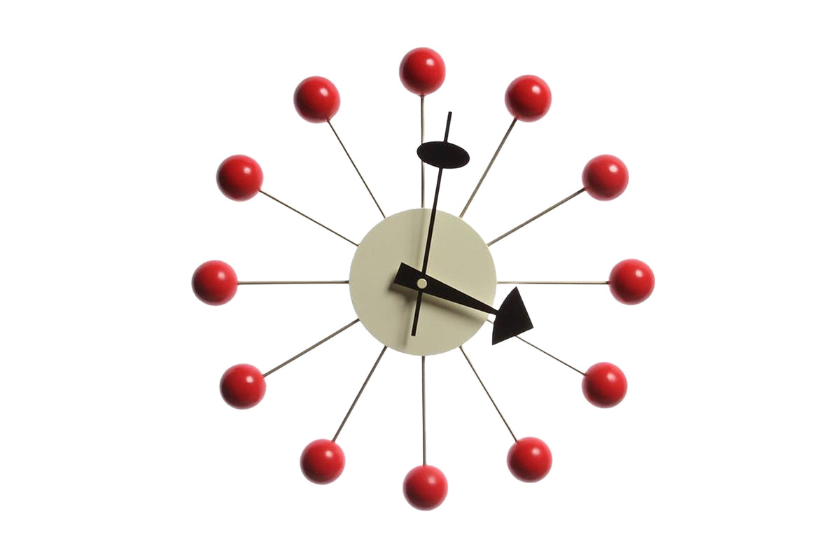 Nelson Ball Clock - Red Clocks Vitra 