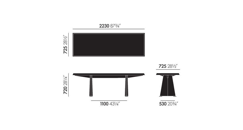 Prouvé Trapeze Table Dining Tables Vitra 