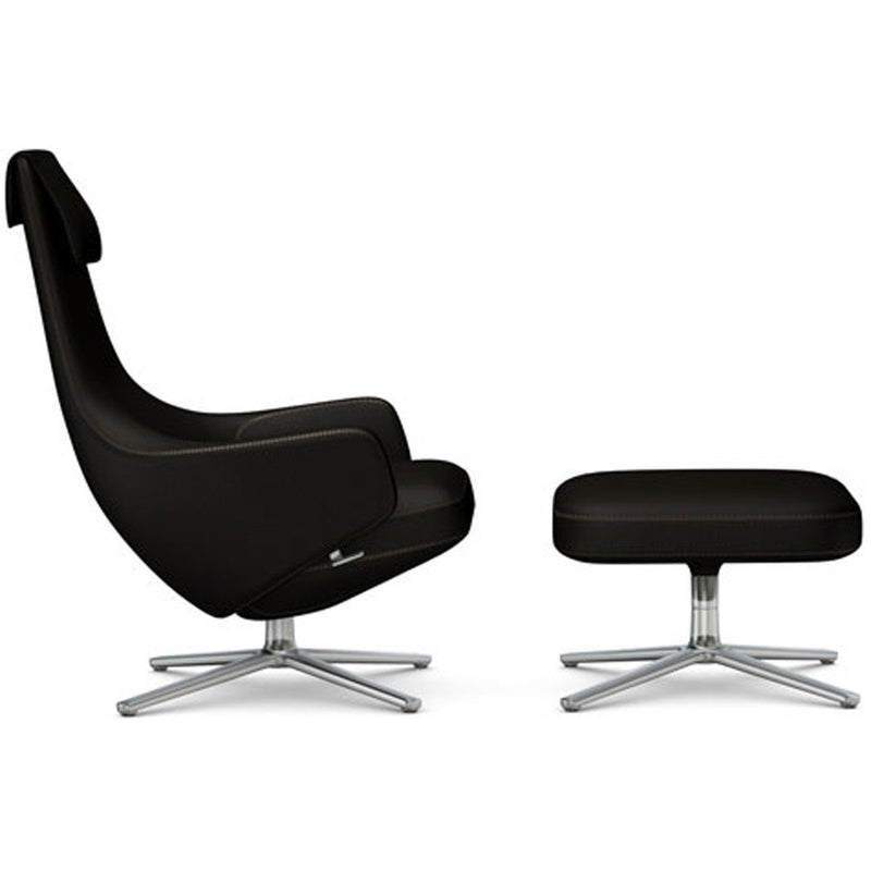 Repos Lounge Chair & Ottoman lounge chair Vitra Polished 16.1-Inch Cosy Contrast - Velvet Brown - 04